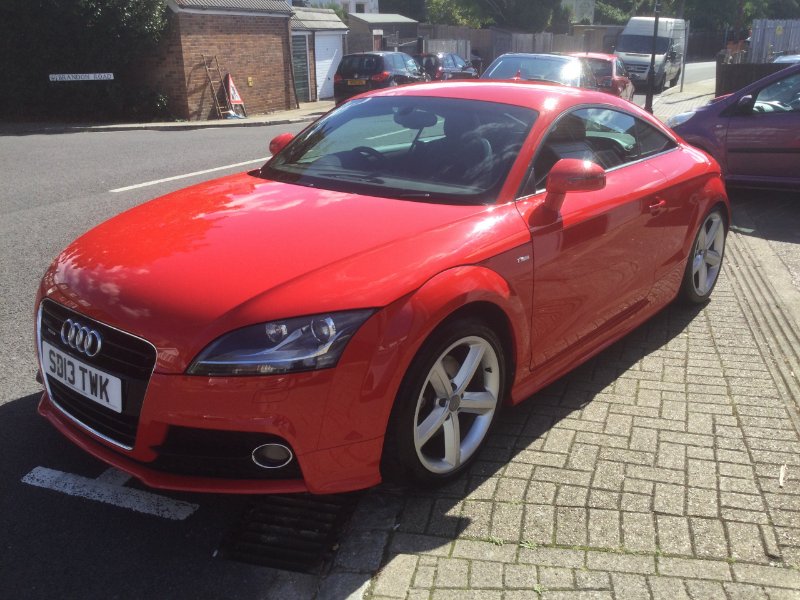 Red 2013 Audi TT 2.0 TDI S line Coupe 3dr Diesel S Tronic quattro Euro 5 170 ps in Southsea